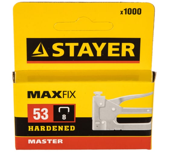 Cкобы STAYER "STANDARD" тип 53, красные 8мм (3159-08_z02)
