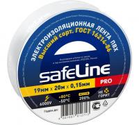 Изолента ПВХ белая 19мм*20м Safeline