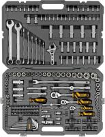 Набор инструментов, 1/2", 1/4", 3.8", CrV, S2, пластиковый кейс, 216 предметов// Denzel