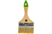 Кисть плоская Штрих Плюс 100 мм деревянная ручка, натуральная щетина