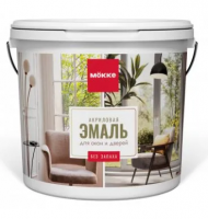 Эмаль акриловая п/гл МОККЕ для окон и дверей, белая 0,8 кг.