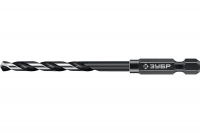 Сверло по металлу для винтовёртов и шуруповертов ЗУБР НЕХ-1/4", d 4.0х93мм, IMPACT READY (29623-