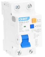 Выкл. диф. тока 1п+N C 20А 30мА эл. тип AC 4.5кА NXBLE-63Y CHINT