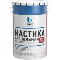 Мастика антикоррозионная "Брит" Кровля-Р 20 кг, затар.евроведро метал.