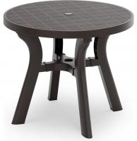 Стол круг пласт " Атлант" 900 мм мокко