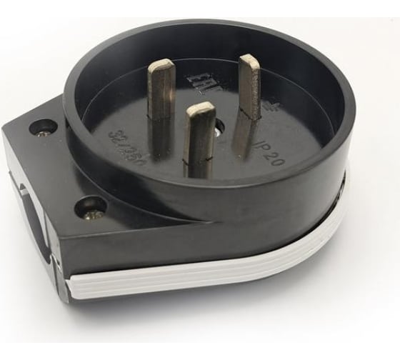 Разъём РШ-ВШ 32А 250В 2P+PE кругл. черный TOKOV ELECTRIC TKL-OVOP-2P-+PE-C05