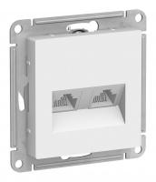 Розетка 2-м ATLASDESIGN компьютерная RJ 45+ RJ 45 белый ATN000185