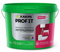 Краска ЛАКРА PROF IT Интерьерная латексная база А 14 кг.УЦЕНКА