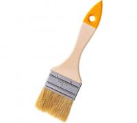 Кисть плоская "Хобби", натур. щетина, дер. рукоятка, 50мм