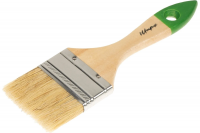 Кисть плоская Штрих Плюс 75 мм деревянная ручка, натуральная щетина
