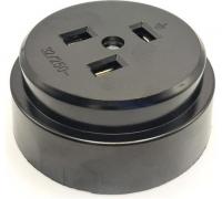 Разъём РШ-ВШ 32А 250В 2P+PE кругл. черный TOKOV ELECTRIC TKL-OVOP-2P-+PE-C05