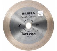 Диск алмазный отрезной Hilberg Ø200*1,4*25,4мм Master Ceramic HM505