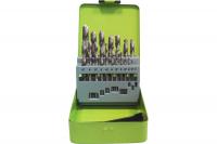 Набор сверл по металлу 19шт Ø1-10мм шаг 0,5мм Pobedit