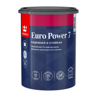 Краска TIKKURILA Euro Power 7 латексная база С 0,9л. матовая