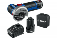 Машина углошлифовальная бесщёточная ЗУБР АВ-76-22 12В 2Ач