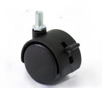 Колесо поворотное на резьбе М10 d-50мм со стопором