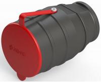 Штепсель (разъем) с крышкой каучук 3P+PE 3x25А 380В черн. IP44 4006 (Турция) NE-AD 