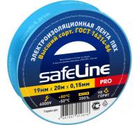 Изолента ПВХ синяя 19мм*20м Safeline