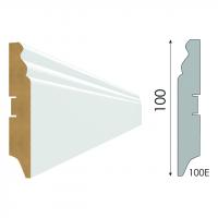 Плинтус напольный МДФ STELLA 100Е 2000x100x16 Белый (4 шт в упак)