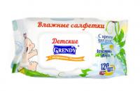 Салфетки влажные GRENDY 120шт с ромашкой детские