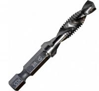 Сверло метчик ПРАКТИКА М8 шаг 1,25 длина 64мм, хвостовик НЕХ 1/4", блистер