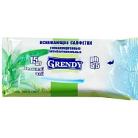 Салфетки влажные GRENDY 15шт освежающие 