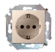 Розетка 2Р+Е, 16А, 250В, SCHUKO, винтовой зажим, слоновая кость