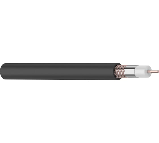 Кабель RG-6U+CU черный (100м) REXANT