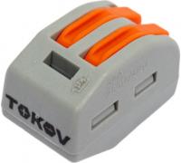 Клемма строительно-монтажная PCT-212 с рычагом 2 отверстия TOKOV ELECTRIC TKE-PCT-212/C100