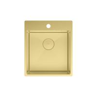 Мойка кухонная JANGA 440 из нерж.стали цвет:светлое золото, в комплекте крепеж, Арматура сливная с к