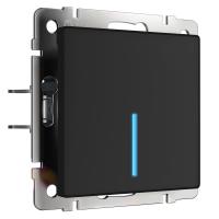 Выключатель одноклав. сенсорный с подсветкой черный W4510108