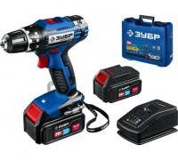 Дрель-шуруповёрт аккумуляторная ЗУБР Профессионал DB-211-42, 20В 2 АКБ (4Ач) 