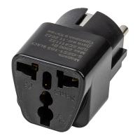 Переходник сетевой, 10А, 2500Вт, с заземлением. Черный. ТМ Uniel S-GES1-10S BLACK 