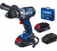 Дрель-шуруповёрт аккумуляторная ЗУБР Профессионал DB-201-22, 20В 2 АКБ (2Ач)