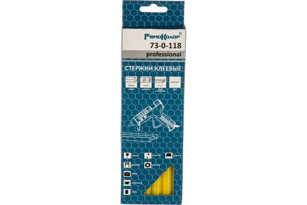Стержни клеевые желтые, 11*200 мм, 6шт. РемоКолор