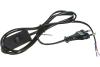 Сетевой шнур с вилкой и выключателем UCX-C10/02A-170 BLACK, 2A, 500Вт, 1,7 м, черный ТМ Uniel 
