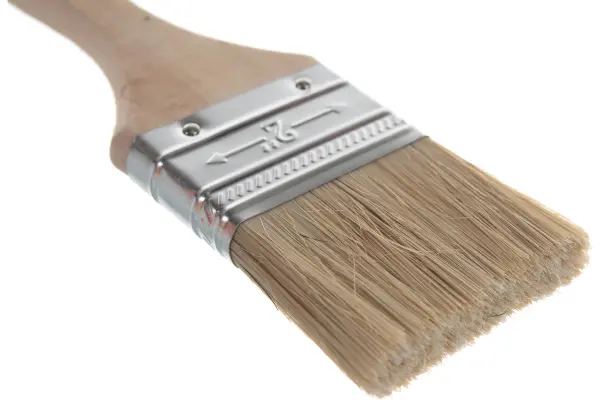 Кисть плоская Штрих Плюс 50 мм деревянная ручка, натуральная щетина