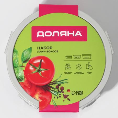 Набор контейнеров 3 шт, круг 0,5;1;1,9 цвет серый