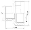 Переходник 1" - 3/4" вн/нар VRT® никель