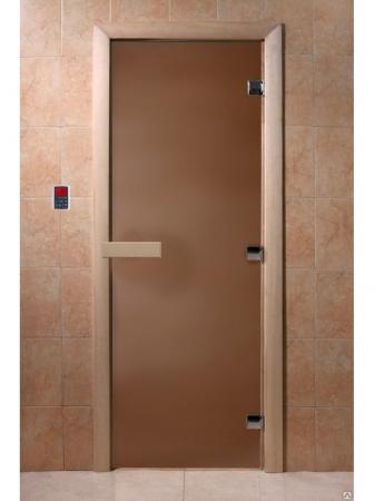 Дверь для бани doorwood "бронза матовая" бронза матовая 180*70*8