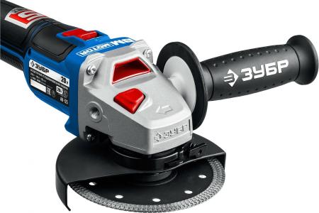 Машина углошлифовальная бесщёточная ЗУБР Профессионал АВ-125 20В без ЗУ/АКБ