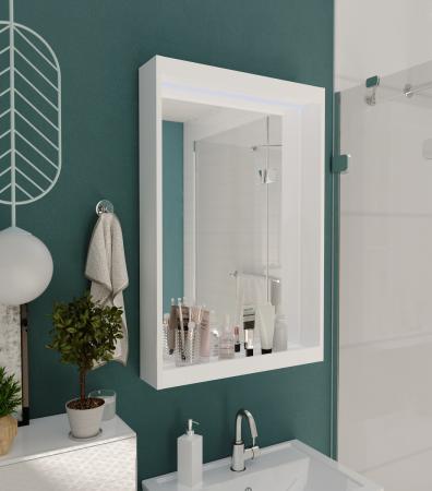 Зеркало Aris 60 белый глянец