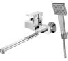 Смеситель для ванной Decoroom DR20043 одноручный универсальный с поворотным изливом хром 300мм