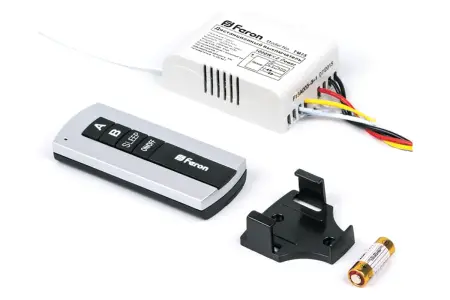 Выключатель дистанционный 230V 1000W 2-хканальный 30м с пультом управления, TM75	