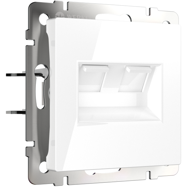 Розетка двойная Ethernet RJ-45 /WL01-RJ45+RJ45 (белая)