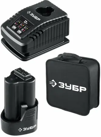 Машина углошлифовальная бесщёточная ЗУБР АВ-76-22 12В 2Ач