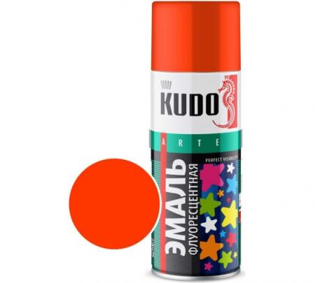 Эмаль флуоресцентная оранжево-красная 520мл KUDO 