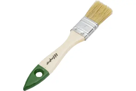 Кисть плоская Штрих Плюс 25 мм деревянная ручка, натуральная щетина