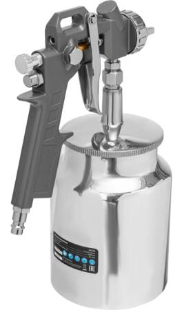 Краскораспылитель пневматический с ниж.бачком MATRIX V=1,0л+сопла Ø1.2, 1.5, 1.8мм