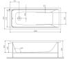Ванна W90W-150-070W-ASG Gem SG  150х70